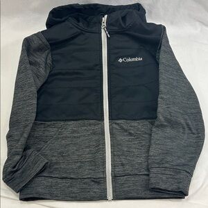 Columbia Kids' Black and Gray Full-Zip Hoodie Jacket